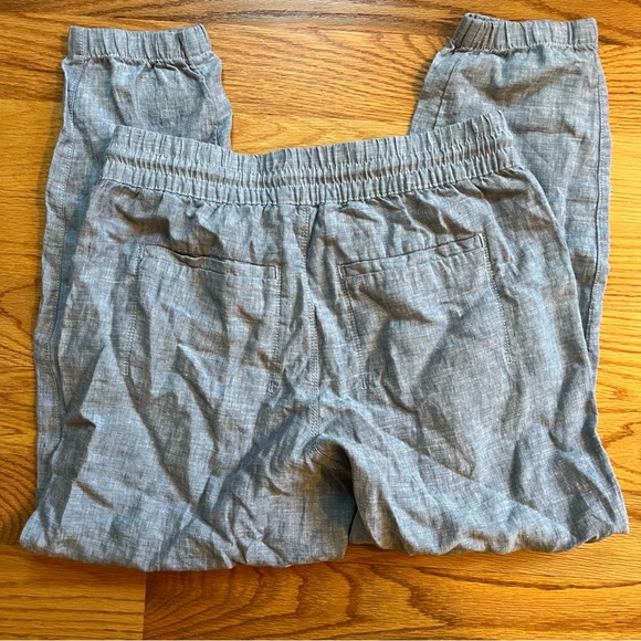 Athleta retreat linen jogger blue chambray size 4 petite - Picture 7 of 9